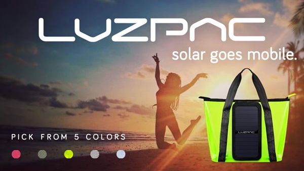 LUZPAC ถุงผ้าพร้อมแผงโซลาร์ ชาร์จแบตฯ มือถือด้วยแสงอาทิตย์