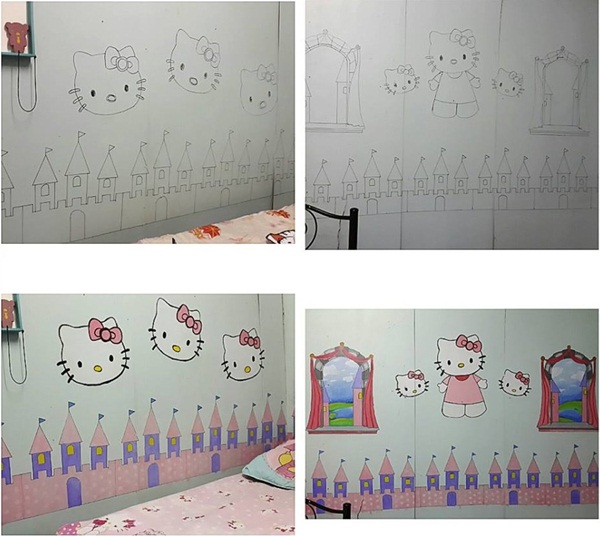 รีโนเวทห้องนอนไม้เก่า ๆ สู่ห้องนอนสีขาวสไตล์เจ้าหญิง รีโนเวทห้องนอนไม้เก่า ๆ สู่ห้องนอนสีขาวสไตล์เจ้าหญิง
