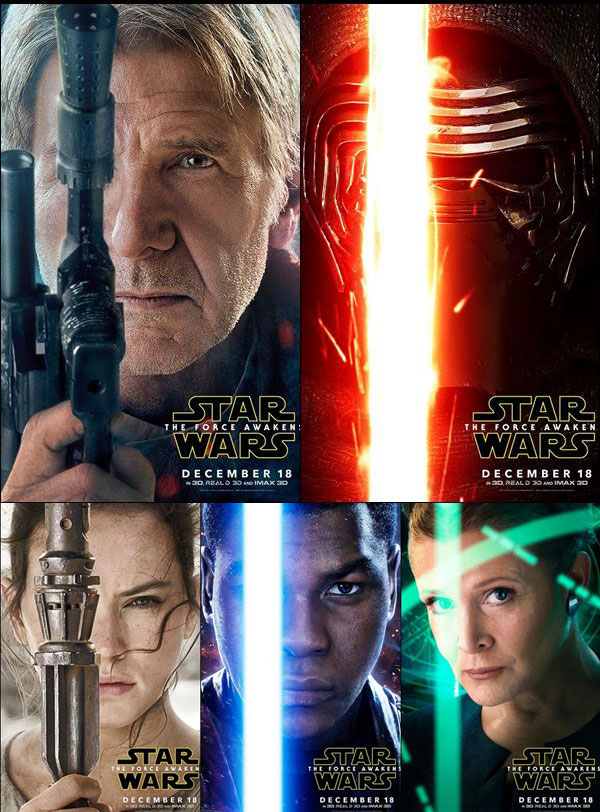 ยลโฉม 5 โปสเตอร์ตัวละคร จาก Star Wars : The Force Awakens