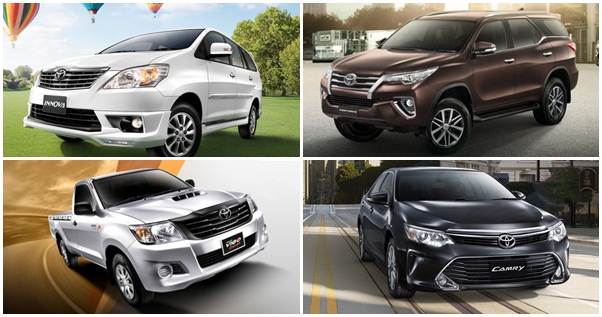 ราคารถใหม่ Toyota เดือนสิงหาคม 2558