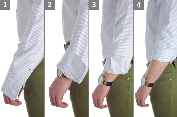 วิธีพับแขนเสื้อผู้ชาย