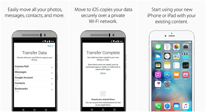 Move to iOS แอพฯ ย้ายข้อมูล Android ไปยัง iPhone