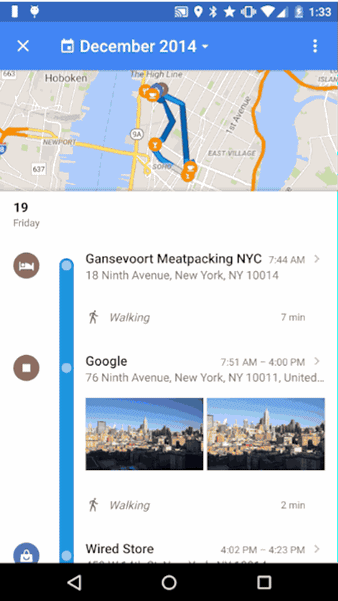 กูเกิลเปิดตัว Google Maps Timeline