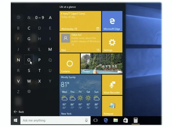 เคล็ดลับใน All Apps ของ Windows 10