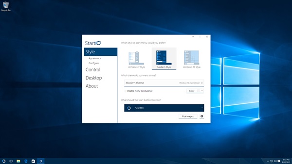Start10 โปแกรมเปลี่ยนดีไซน์ Start Menu ของ Windows 10 Start10 โปแกรมเปลี่ยนดีไซน์ Start Menu ของ Windows 10