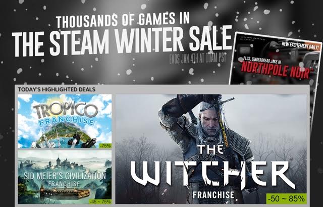 Steam จัดโปรลดราคาเกม The Steam Winter Sale