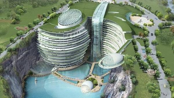 โรงแรมในหลุม จีน โรงแรมในหลุม จีน