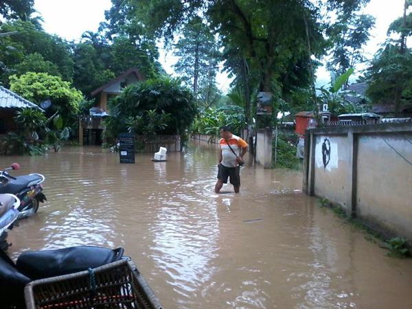น้ำป่าทะลักท่วมปาย