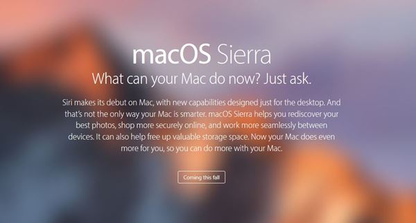 แอปเปิลเปิดตัว macOS Sierra