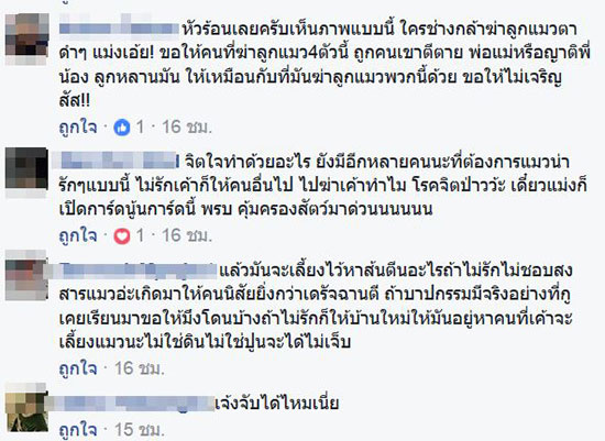 สาวใจเหี้ยม โพสต์รูปฆ่าแมว ลั่นบ้านกูเกลียดแมว...ตาย 4 ตัวจะเป็นไร สาวใจเหี้ยม โพสต์รูปฆ่าแมว ลั่นบ้านกูเกลียดแมว...ตาย 4 ตัวจะเป็นไร
