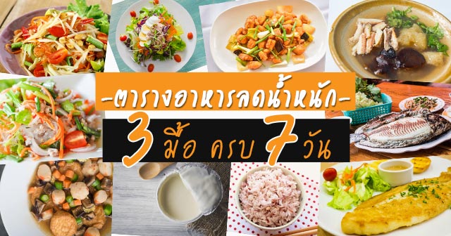 อาหารลดน้ำหนัก อาหารลดน้ำหนัก