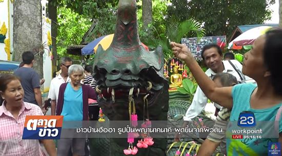 รูปปั้นพญานาคนาคี ผุดขึ้นจากผิวดิน รูปปั้นพญานาคนาคี ผุดขึ้นจากผิวดิน
