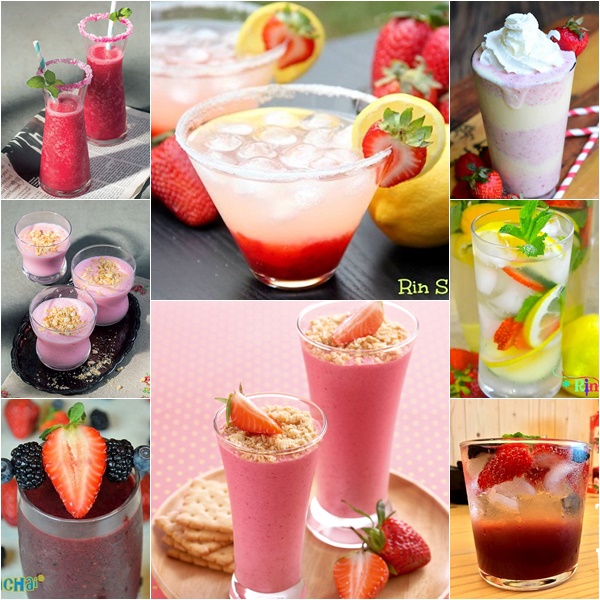 16 สูตรเครื่องดื่มจากสตรอว์เบอร์รี 16 สูตรเครื่องดื่มจากสตรอว์เบอร์รี