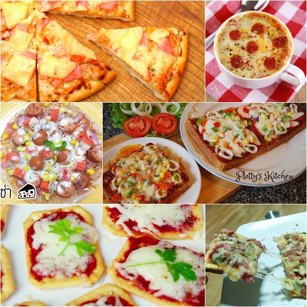 6 เมนูพิซซ่าไมโครเวฟ 6 เมนูพิซซ่าไมโครเวฟ