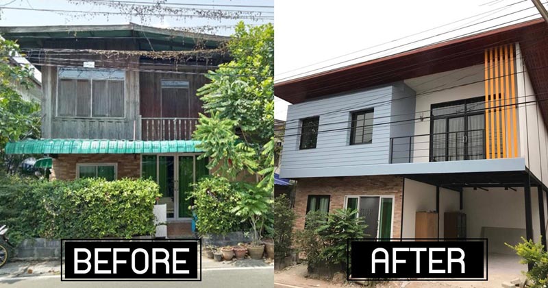 รีโนเวทบ้านครึ่งปูนครึ่งไม้ 2 ชั้น รีโนเวทบ้านครึ่งปูนครึ่งไม้ 2 ชั้น