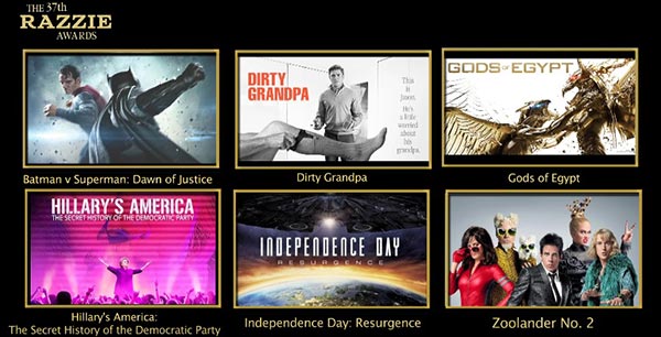 Razzie Awards 2017 Razzie Awards 2017