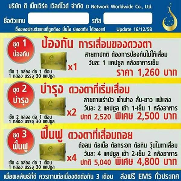 อาหารเสริมดวงตา อาหารเสริมดวงตา
