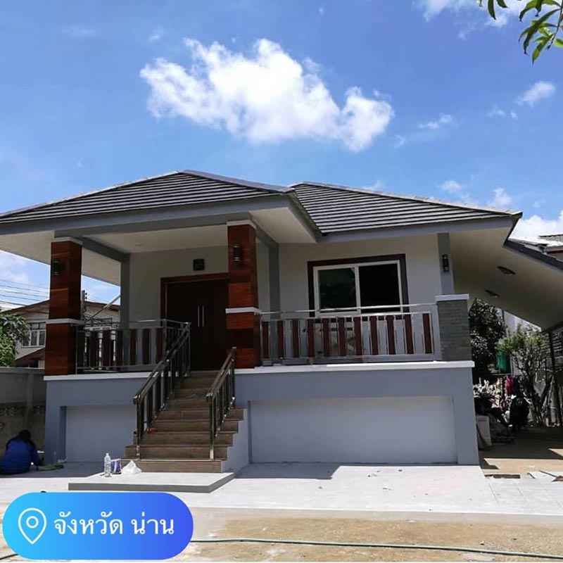 สร้างบ้านชั้นเดียว 2 ห้องนอน 2 ห้องน้ำ สร้างบ้านชั้นเดียว 2 ห้องนอน 2 ห้องน้ำ
