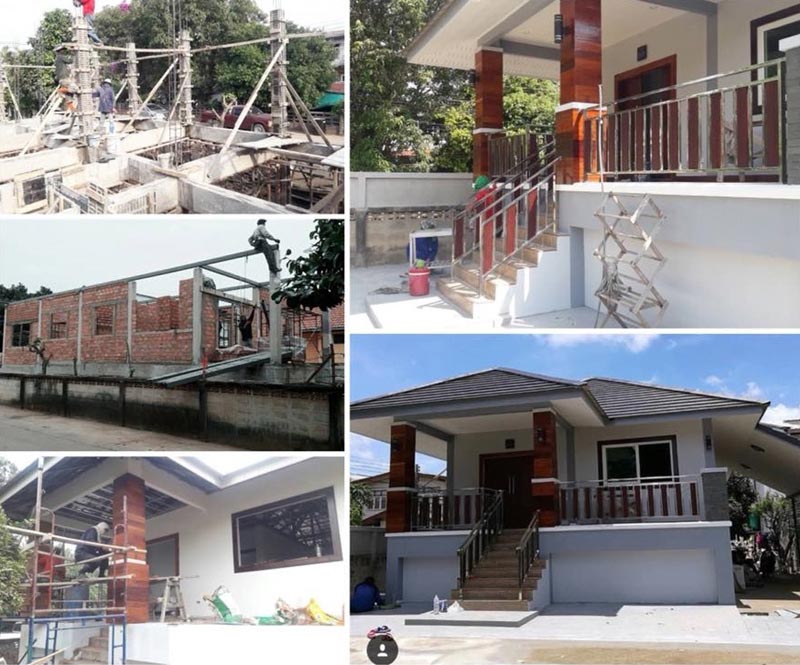 สร้างบ้านชั้นเดียว 2 ห้องนอน 2 ห้องน้ำ สร้างบ้านชั้นเดียว 2 ห้องนอน 2 ห้องน้ำ