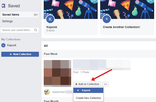 วิธีสร้าง Collection ใน Facebook วิธีสร้าง Collection ใน Facebook