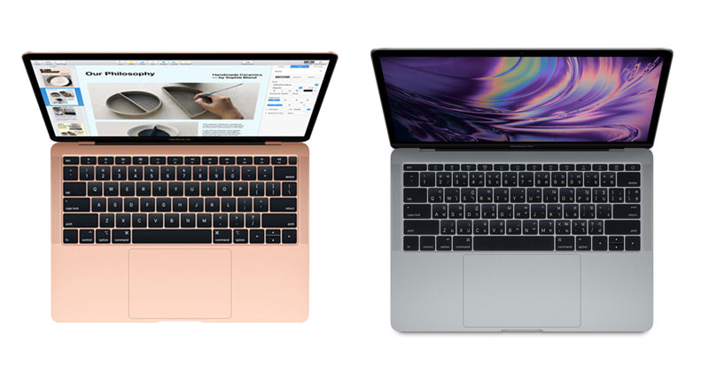 เปรียบเทียบ MacBook Air 2018 กับ MacBook Pro 13 นิ้ว เปรียบเทียบ MacBook Air 2018 กับ MacBook Pro 13 นิ้ว