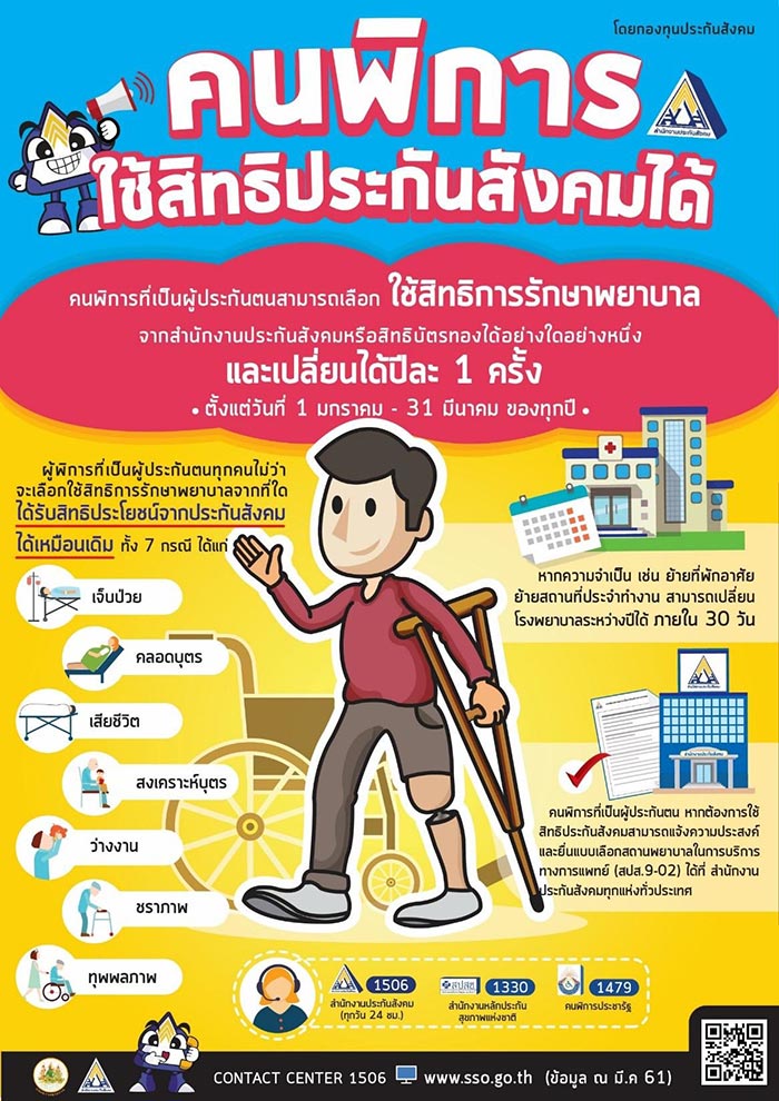 สิทธิรักษาพยาบาลผู้พิการ สิทธิรักษาพยาบาลผู้พิการ