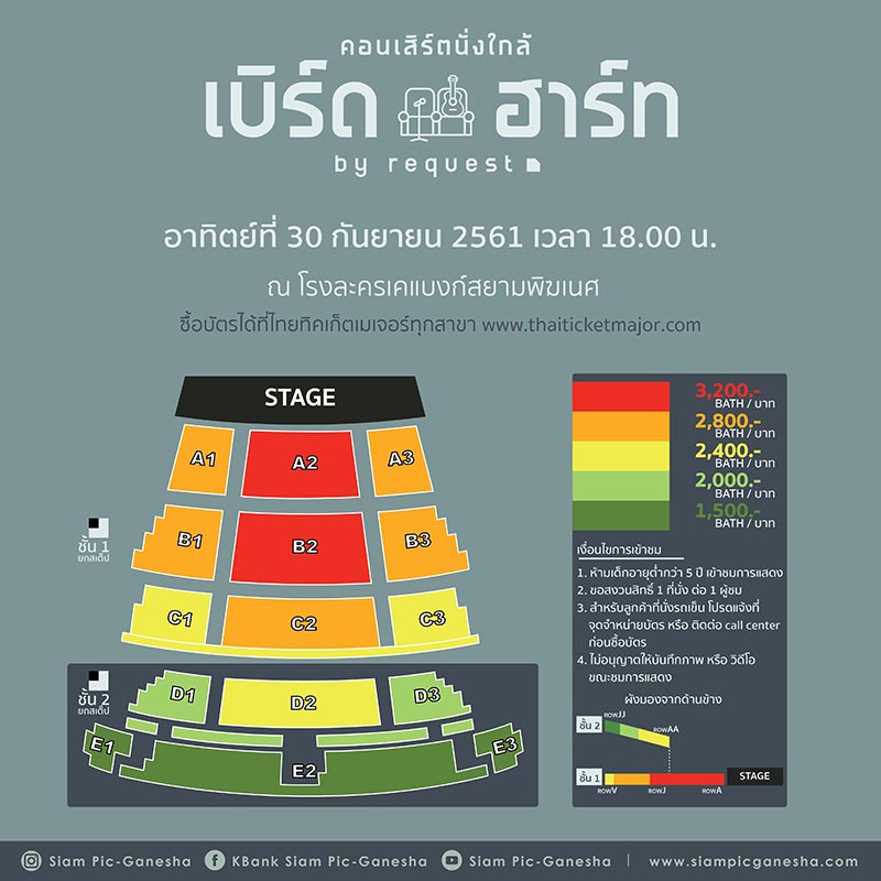 คอนเสิร์ต นั่งใกล้ เบิร์ดกะฮาร์ท คอนเสิร์ต นั่งใกล้ เบิร์ดกะฮาร์ท