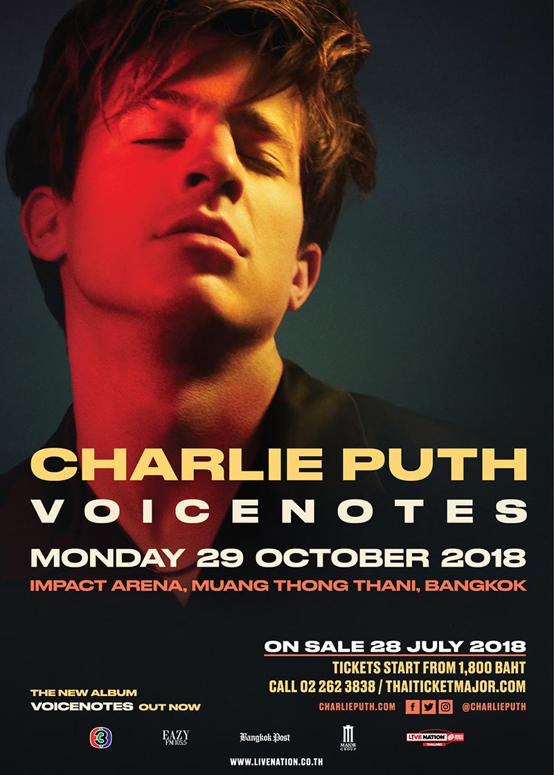 Charlie Puth Voicenotes Live in Bangkok 2018 Charlie Puth Voicenotes Live in Bangkok 2018