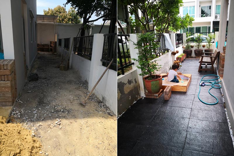 จัดสวนข้างบ้านทาวน์โฮม จัดสวนข้างบ้านทาวน์โฮม