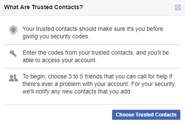 วิธีใช้ Facebook Trusted Contacts วิธีใช้ Facebook Trusted Contacts