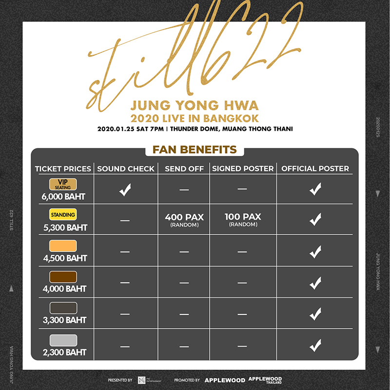2020 Jung Yong Hwa ‘Still 622’ in Bangkok 2020 Jung Yong Hwa ‘Still 622’ in Bangkok