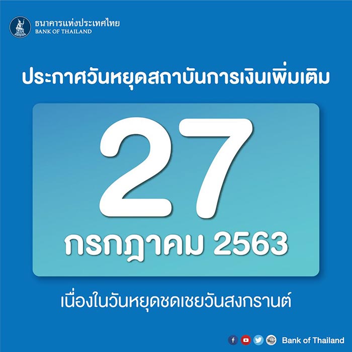 วันหยุดธนาคาร วันหยุดธนาคาร