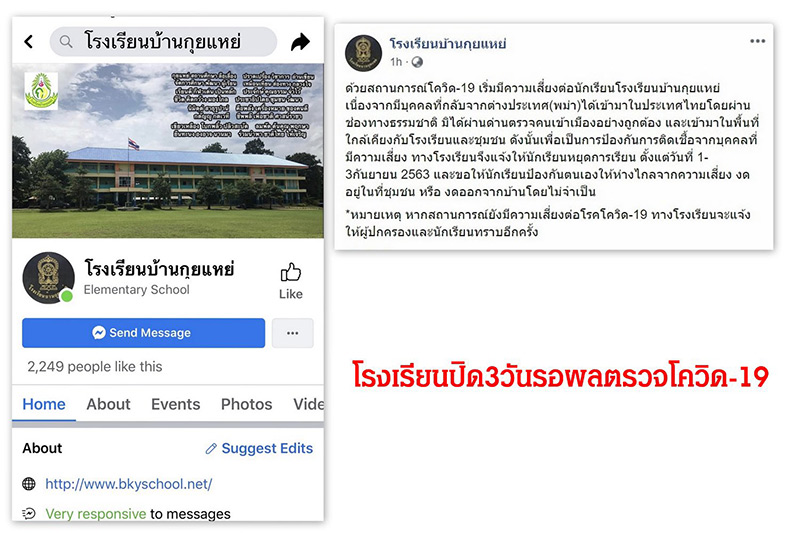 โรงเรียนบ้านกุยแหย่ กาญจนบุรี ปิดโรงเรียน 3 วัน โรงเรียนบ้านกุยแหย่ กาญจนบุรี ปิดโรงเรียน 3 วัน