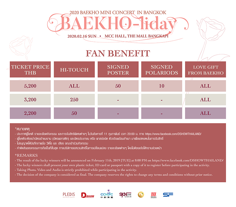 2020 Baekho Mini Concert Baekho-liday in Bangkok 2020 Baekho Mini Concert Baekho-liday in Bangkok