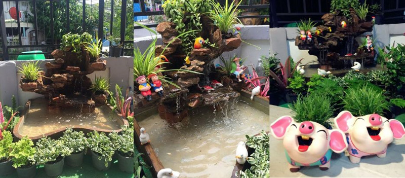 จัดสวนข้างบ้านทาวน์เฮ้าส์ และต่อเติมหลังคากันแดด จัดสวนข้างบ้านทาวน์เฮ้าส์ และต่อเติมหลังคากันแดด
