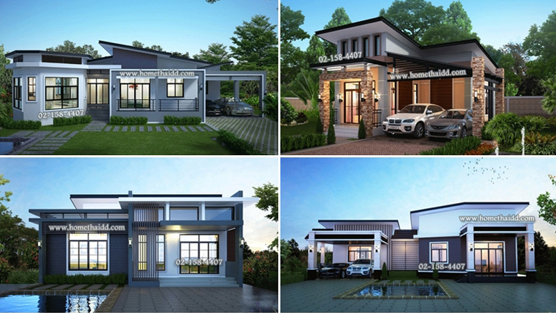 แบบบ้านชั้นเดียวโมเดิร์น แบบบ้านชั้นเดียวโมเดิร์น