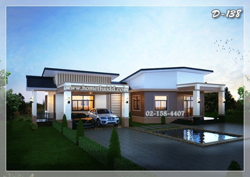แบบบ้านชั้นเดียวโมเดิร์น แบบบ้านชั้นเดียวโมเดิร์น
