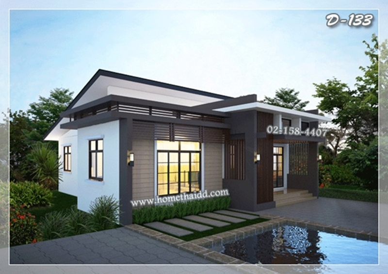 แบบบ้านชั้นเดียวโมเดิร์น แบบบ้านชั้นเดียวโมเดิร์น