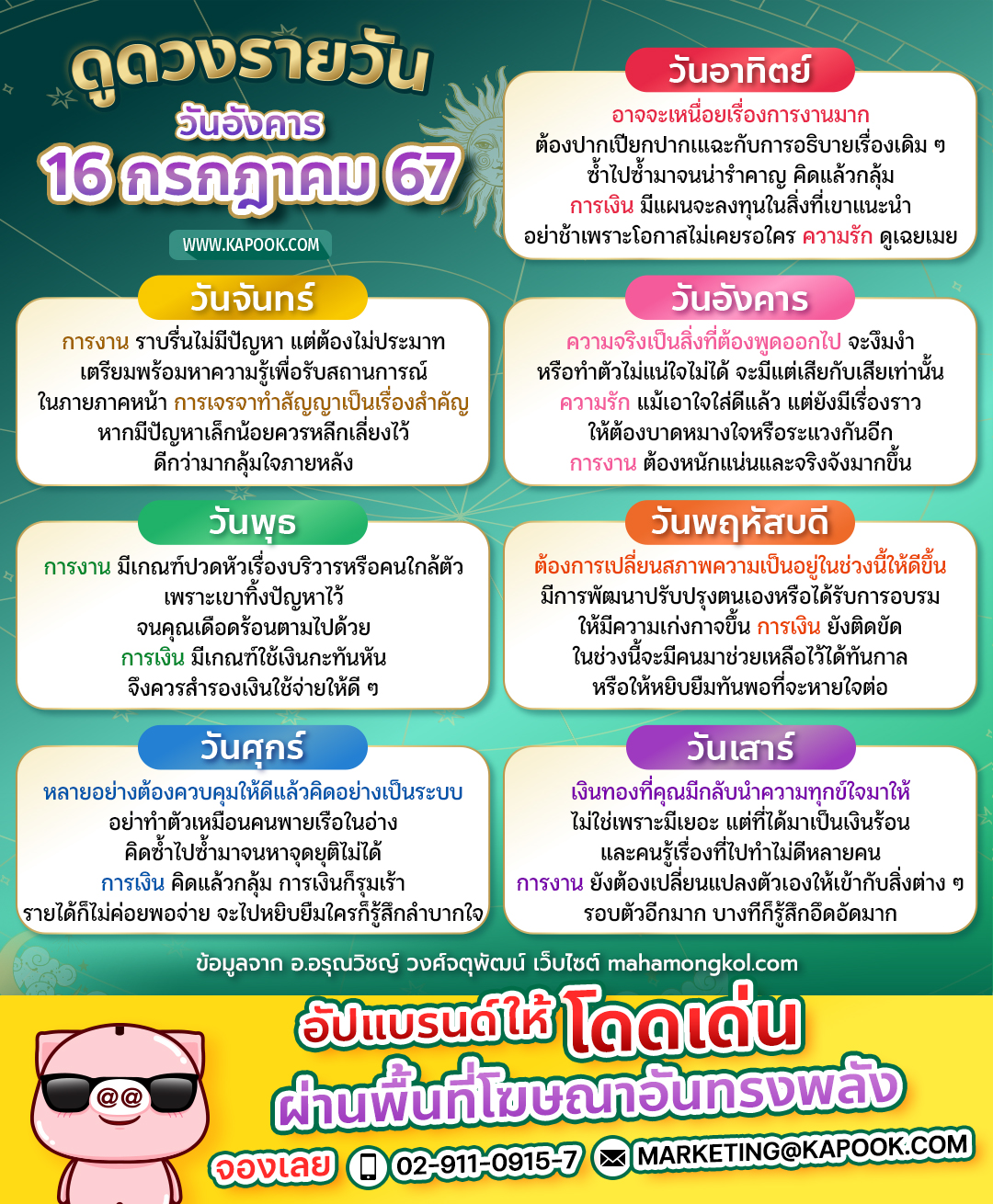 ดูดวงรายวัน ดูดวงรายวัน