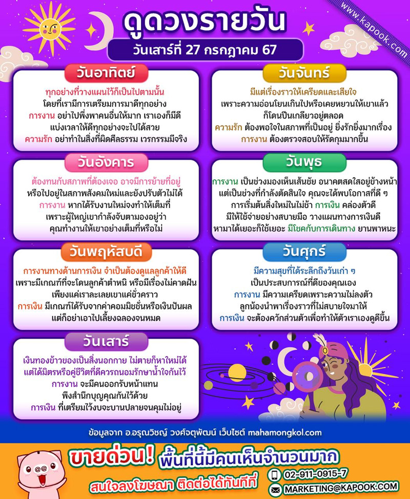 ดูดวงรายวัน ดูดวงรายวัน