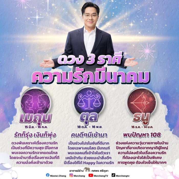 เปิดดวงความรัก 3 ราศี มีลุ้น ! เปิดดวงความรัก 3 ราศี มีลุ้น !