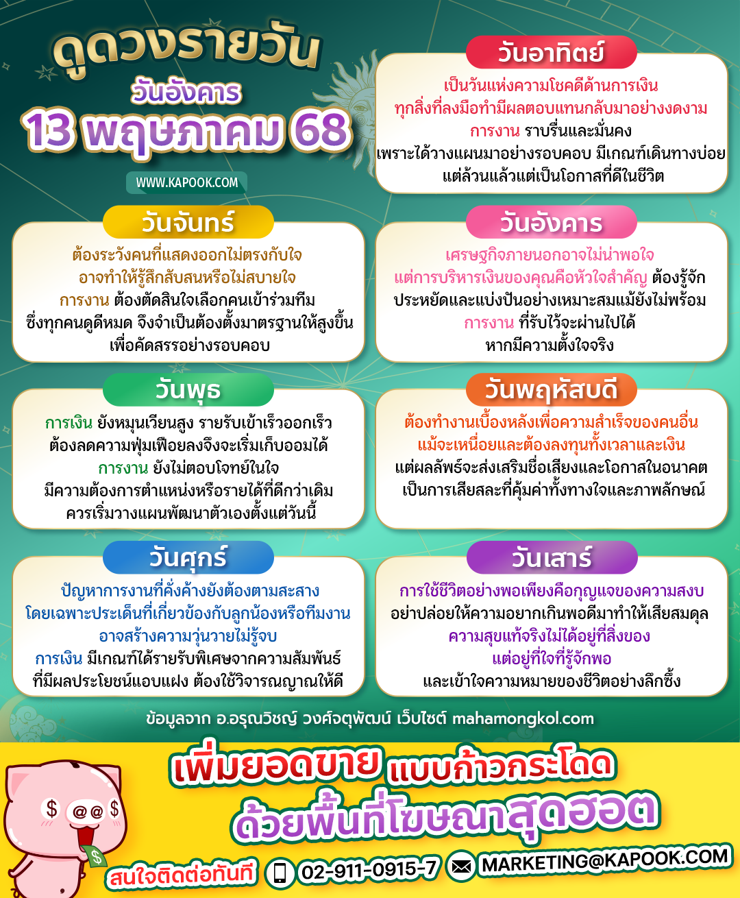 ดูดวงรายวัน ดูดวงรายวัน
