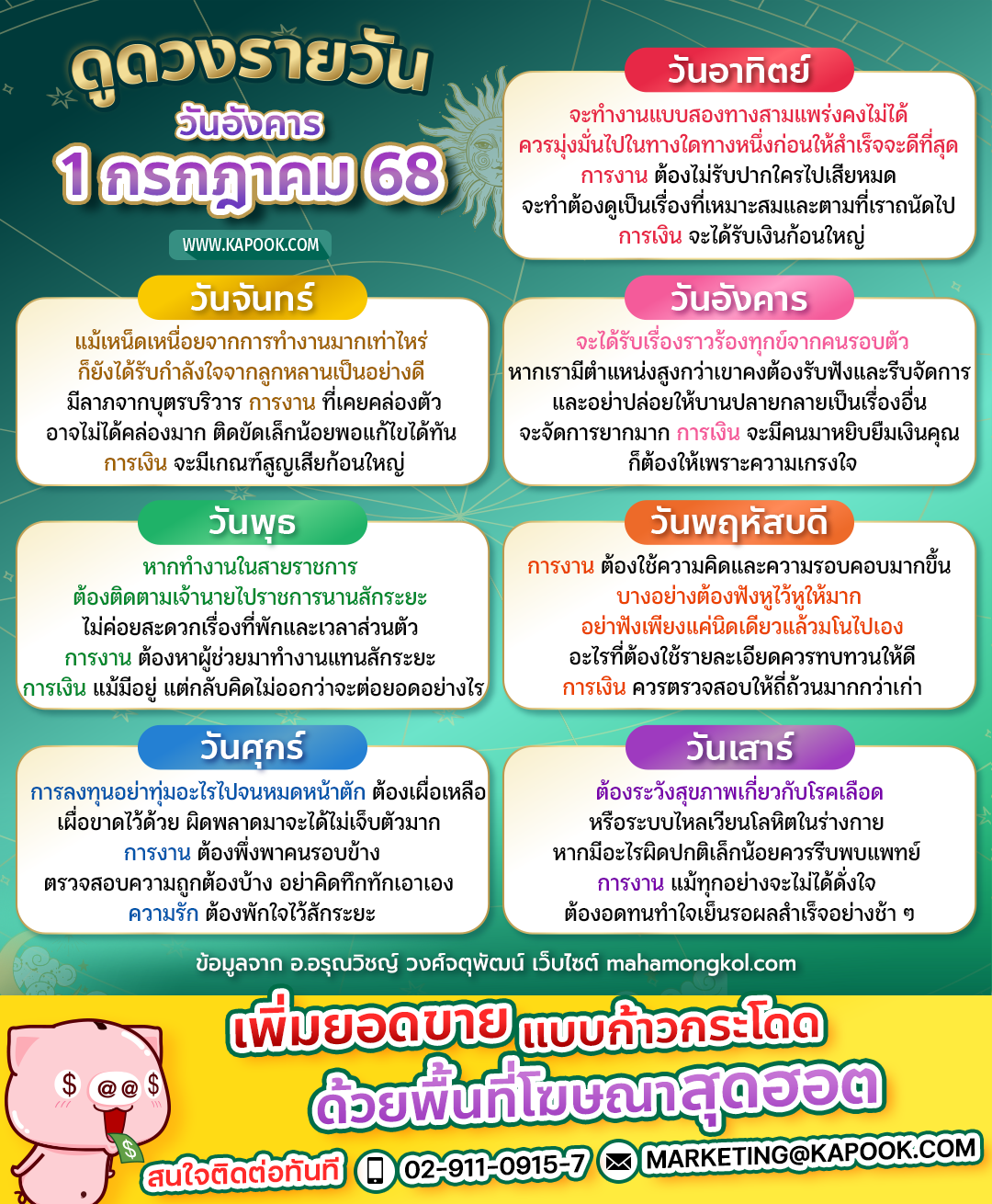 ดูดวงรายวัน ดูดวงรายวัน