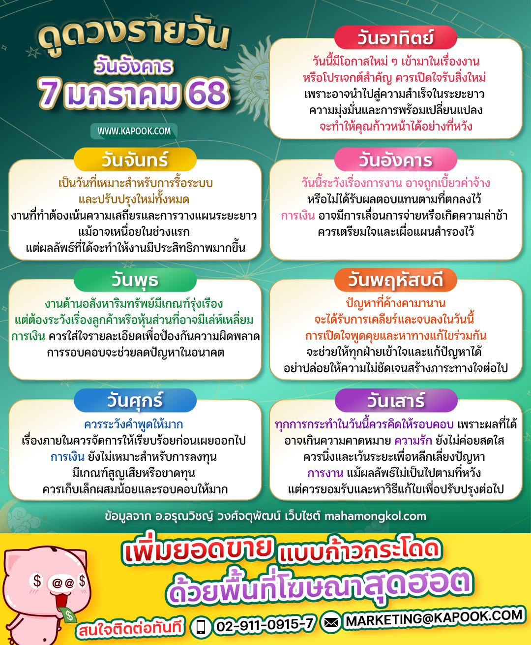 ดูดวงรายวัน ดูดวงรายวัน