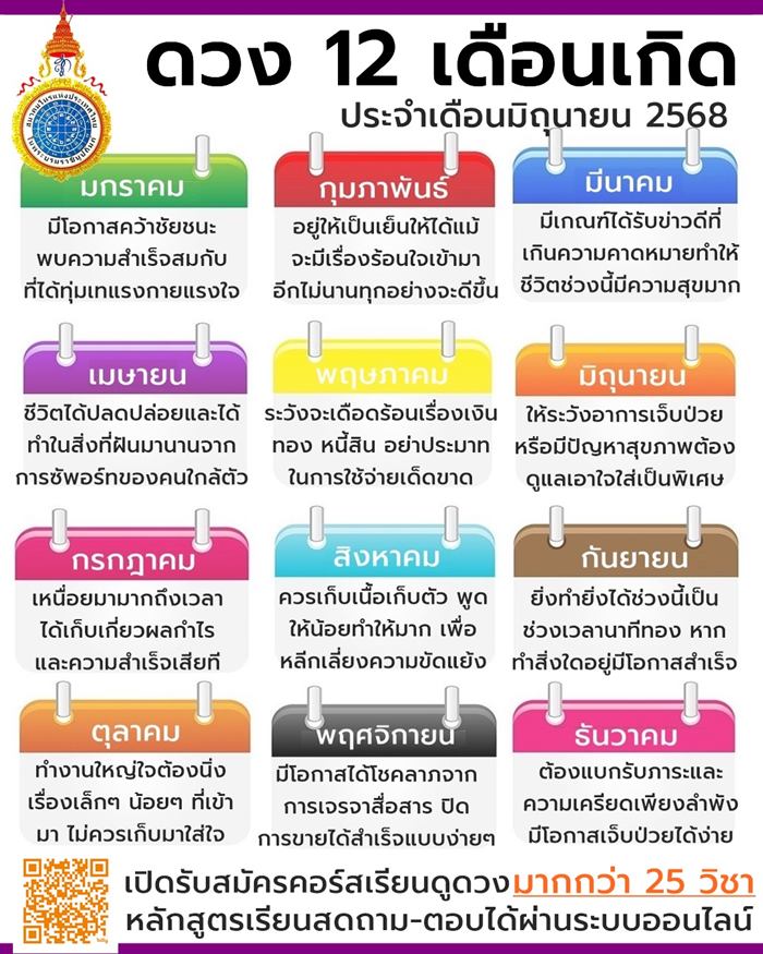 ดูดวงเดือนมิถุนายน ดูดวงเดือนมิถุนายน