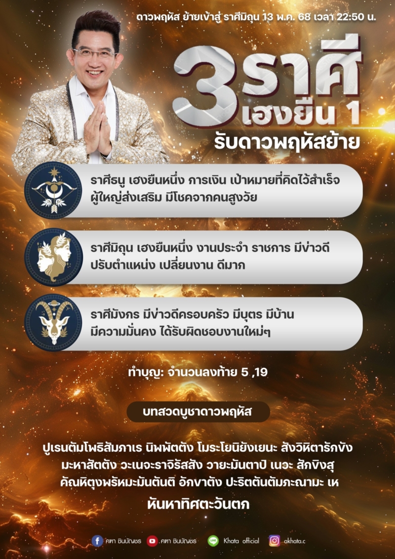 5 ราศี ดวงดีสุด 5 ราศี ดวงดีสุด