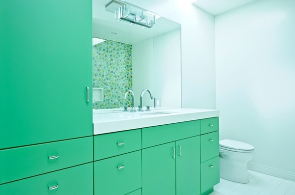 10 แบบห้องน้ำสีเขียวแสนสวย มองสบายตา