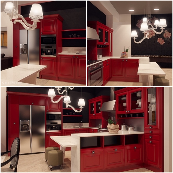 ห้องครัววินเทจสีแดง-ดำ สวยแซ่บน่าค้นหา ห้องครัววินเทจสีแดง-ดำ สวยแซ่บน่าค้นหา