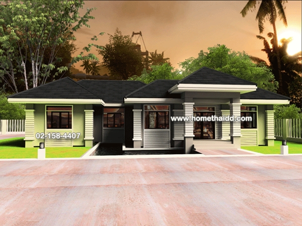 แบบบ้านชั้นเดียว 3 ห้องนอน 3 ห้องน้ำ แบบบ้านชั้นเดียว 3 ห้องนอน 3 ห้องน้ำ
