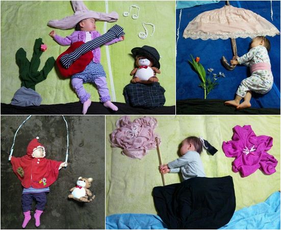 แม่ญี่ปุ่นรังสรรค์ศิลปะบนที่นอน ตอนลูกหลับ
